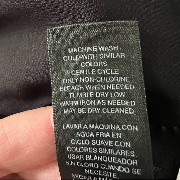 WHBM Wide Leg Black Pants with Pinstripes in size 8 Regular Dress Pant Trouser - Picture 7 of 7